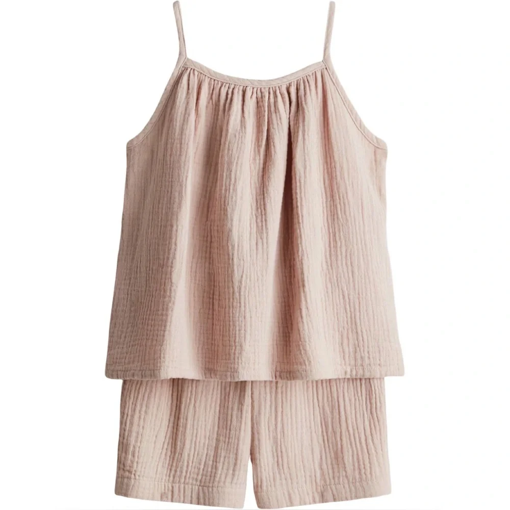 Girls H&M 2-piece cotton muslin set Size 6 ☁️
